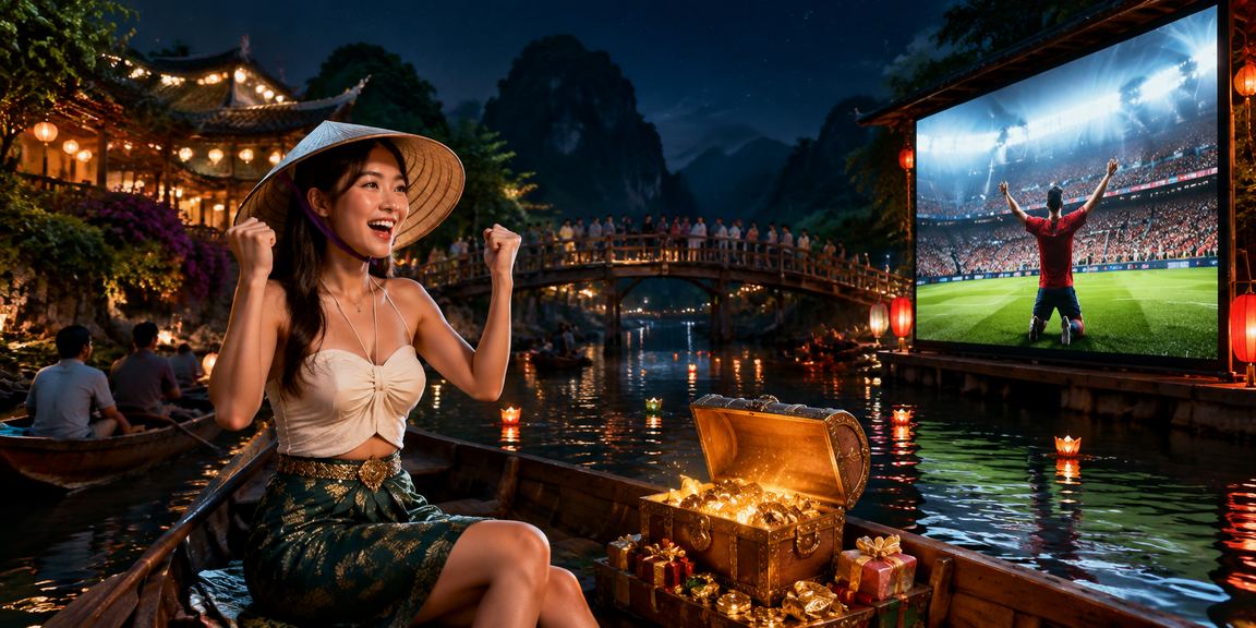 Khung cảnh sòng bạc Ninh Bình với phong cách non lá truyền thống